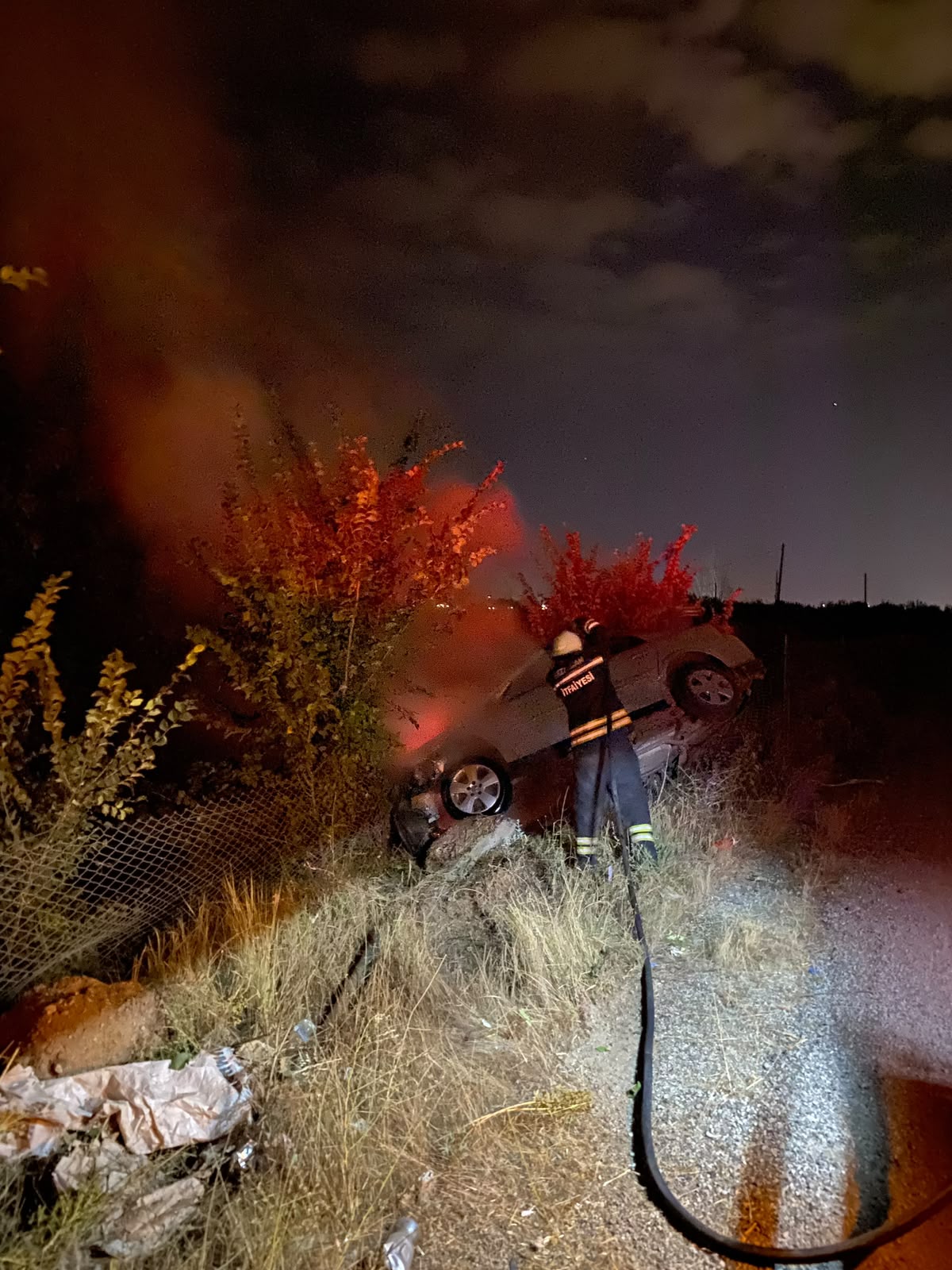 Erzincan’da Araç Yangını Korkuttu