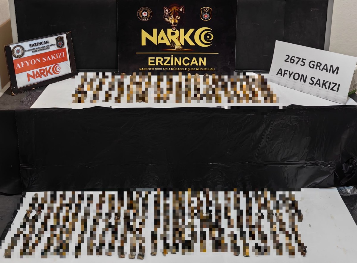 Erzincan’da Uyuşturucu Operasyonu: 2 Kilo 770 Gram Afyon Sakızı Ele Geçirildi