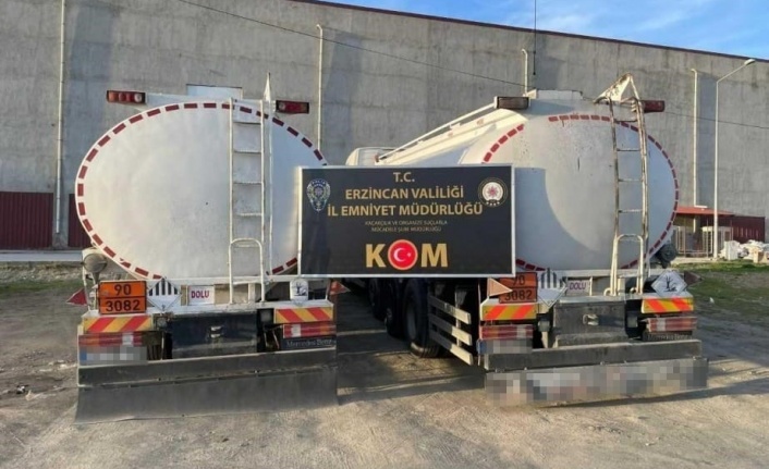 Erzincan’da 28900 Kg karışımlı petrol türevi madde ele geçirildi