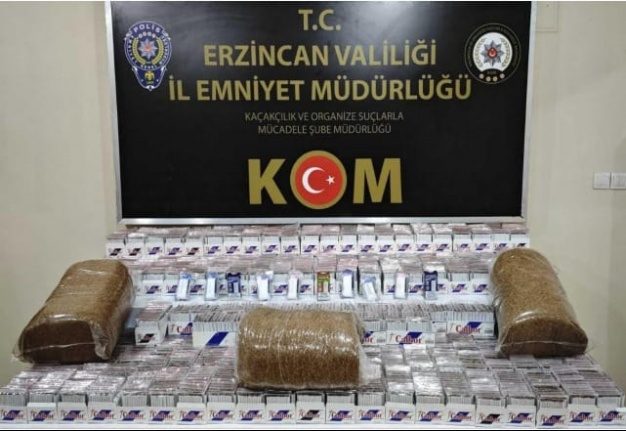 Erzincan’da gümrüklenmiş piyasa değeri yaklaşık 180 bin TL olan ürün ele geçirildi