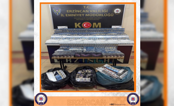 Erzincan’da 3873 paket gümrük kaçağı sigara ele geçirildi