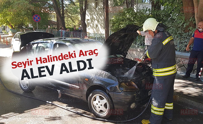 Seyir Halindeki Otomobil Alev Aldı