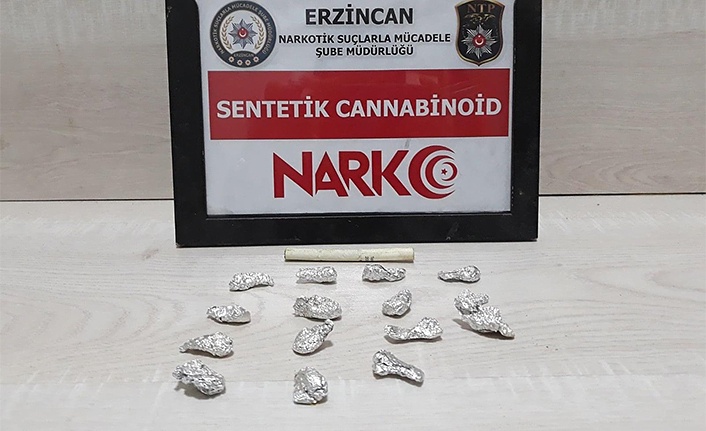 Erzincan’da 9,74 gram bonzai ele geçirildi