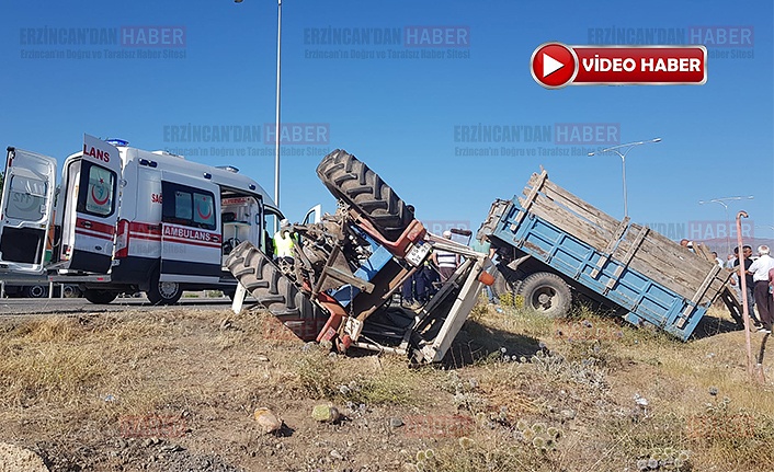 Tarım işçilerini taşıyan traktör ile tır çarpıştı:2 ölü, 6 yaralı