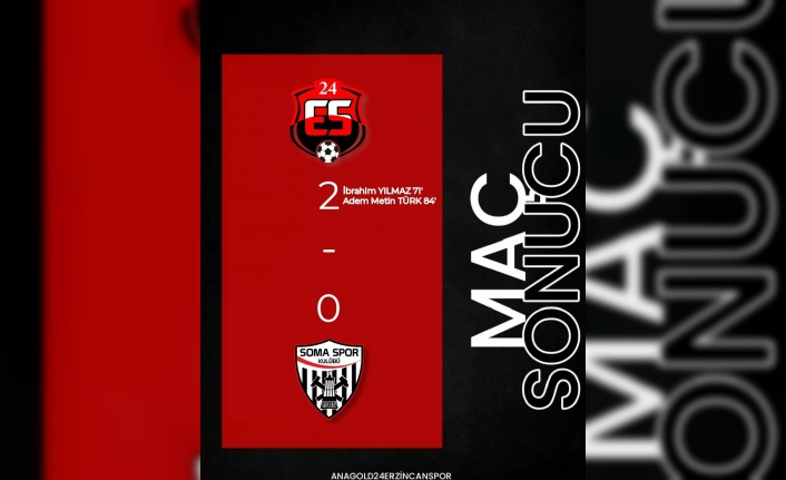 24Erzincanspor 3 puanın sahibi oldu