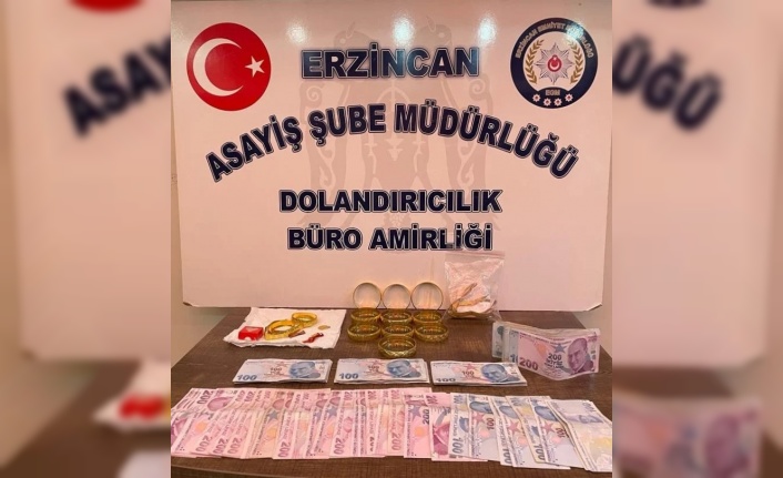 Erzincan'da sahte altın dolandırıcıları yakalandı