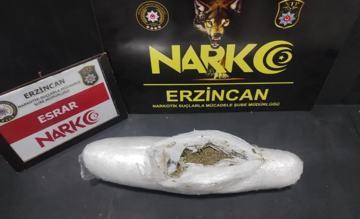 Erzincan’da 766,65 gr esrar ele geçirildi