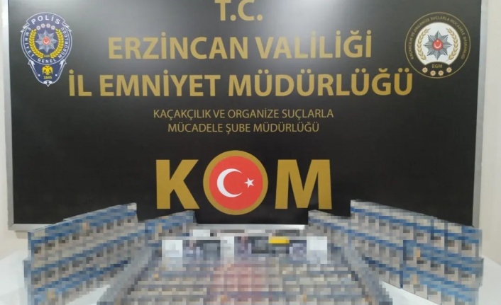 Erzincan’da kaçak sigara operasyonu