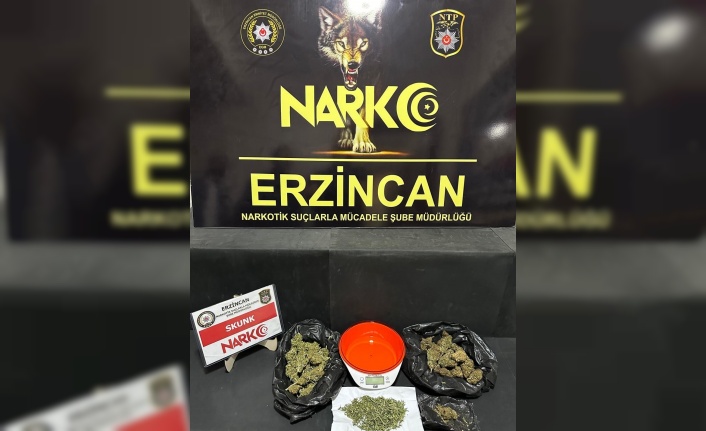 Erzincan’da 169,86 gram skunk maddesi ve hassas terazi ele geçirildi