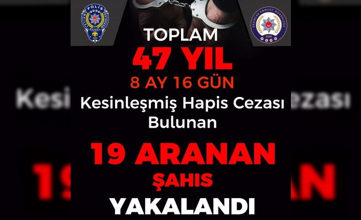Erzincan'da Suçlulara Geçit Yok: 19 Kişi Gözaltına Alındı