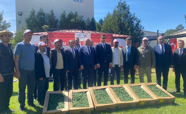 Erzincan’da Çiftçilere Tohum ve Fide Dağıtımı Yapıldı