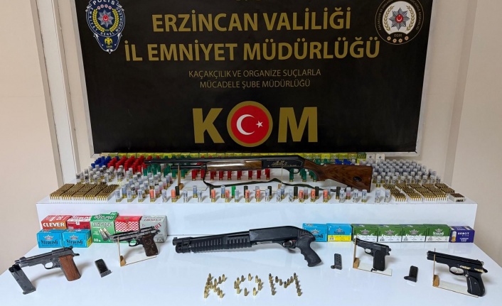 Erzincan silah operasyonu: 3 şüpheliden 2’si tutuklandı