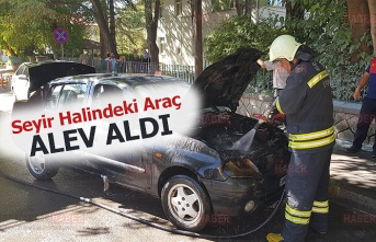 Seyir Halindeki Otomobil Alev Aldı