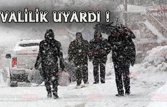 Valilik kar yağışı ve buzlanmaya karşı uyardı