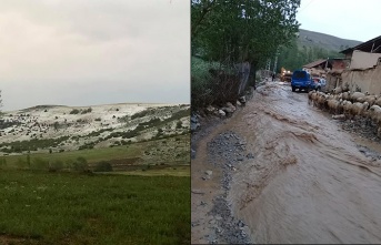 Dolu Sonrası Sel Meydana Geldi