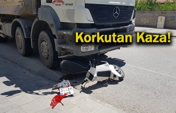 Kamyon ile Motosiklet çarpıştı: 1 yaralı