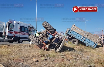 Tarım işçilerini taşıyan traktör ile tır çarpıştı:2 ölü, 6 yaralı