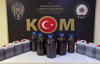 Erzincan’da 80 litre sahte alkol ele geçirildi