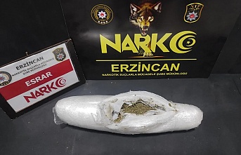 Erzincan’da 766,65 gr esrar ele geçirildi