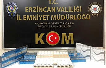 Erzincan'da 579 paket kaçak sigara ele geçirildi