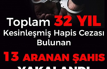 Erzincan’da 13 şahıs yakalandı