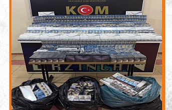 Erzincan’da 3873 paket gümrük kaçağı sigara ele geçirildi