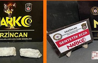 Erzincan'da 28 adet Sentetik Ecza,3,82 gram Metamfetamin maddesi ele geçirildi