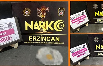 Erzincan’da 17 gram Metamfetamin,2,32 gram Esrar maddesi ele geçirildi