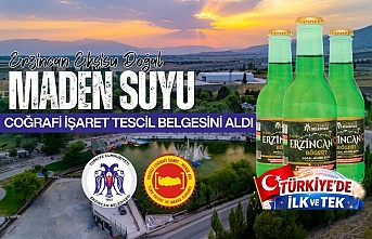 Erzincan Ekşisu Doğal Maden Suyu, Coğrafi İşaret Tescil Belgesi’ni Aldı