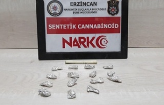 Erzincan’da 9,74 gram bonzai ele geçirildi