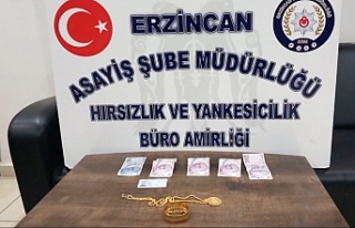 Erzincan’da altın hırsızı polisten kaçamadı