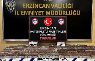Erzincan'da kaçak makaron operasyonu