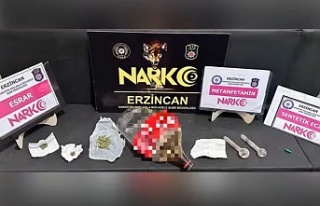 Erzincan’da bir miktar yasak madde ele geçirildi
