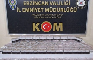 Erzincan’da doldurulmuş makaron ele geçirildi