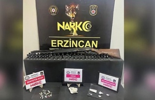 Bir miktar uyuşturucu madde ve 1 adet av tüfeği...