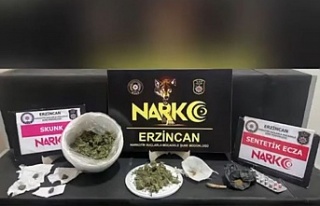 Erzincan’da bir miktar uyuşturucu ele geçirildi