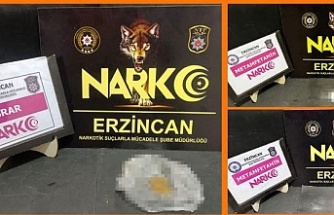 Erzincan’da 17 gram Metamfetamin,2,32 gram Esrar maddesi ele geçirildi