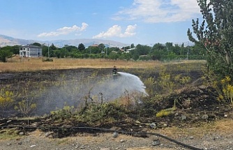 Erzincan’da Arazi Yangını Paniği
