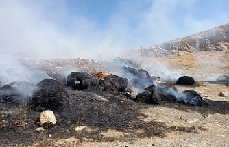 Erzincan'da Saman ve Atık Yangını Büyümeden Söndürüldü
