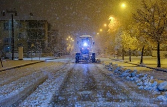 Erzincan’da Gece Boyu Kar Mesaisi