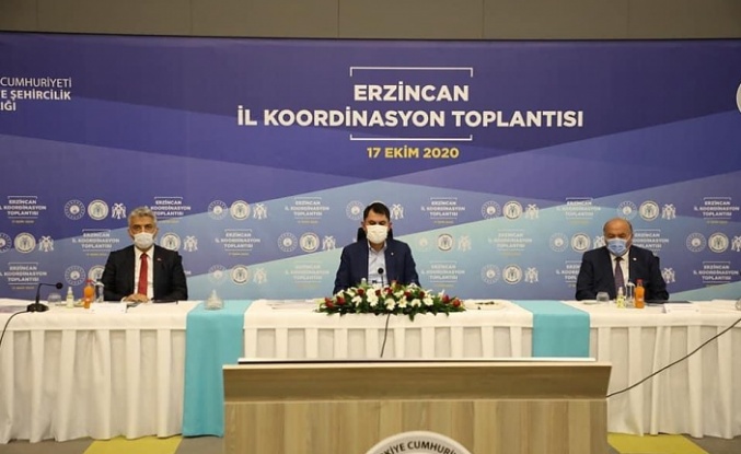 Bakan Kurum, Erzincan’da İncelemelerde Bulundu
